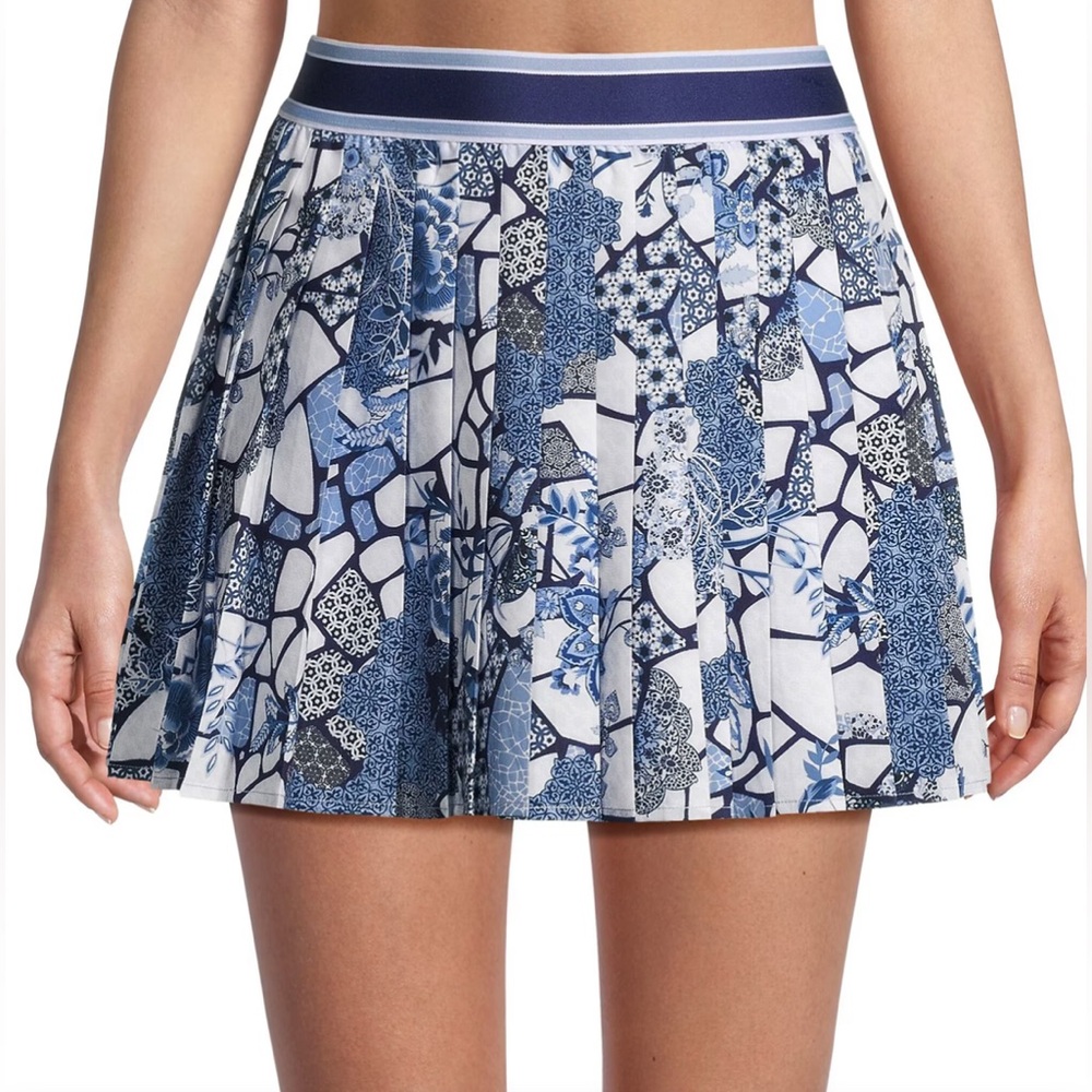 New Johnny Was Bee Active Pleated Tennis Skort Skirt Active Blue Moonlight Glass - Picture 2 of 14